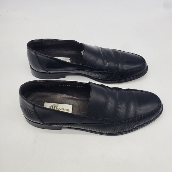 Mezlan Shoes Men 10M Slip On Loafers Leather Black Vintage 225230 main image 8